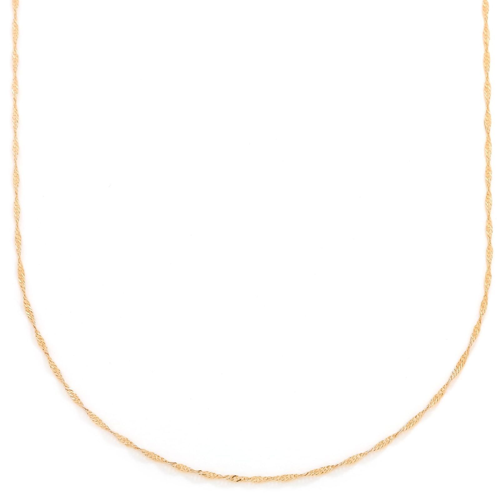 フェアリーカレット 18金ネックレス K18 スクリューチェーン 40cm 幅0.9mm 約0.75g