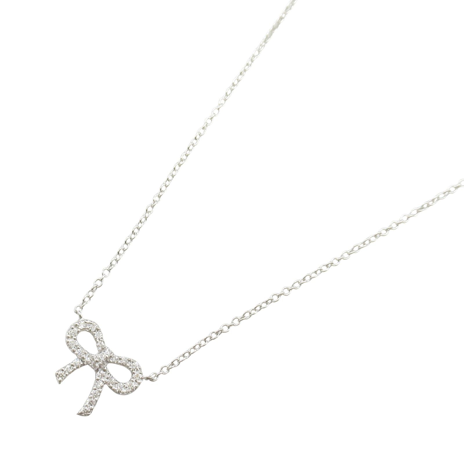 ティファニー TIFFANY&CO ボウ リボン ネックレス ダイヤ ティファニー TIFFANY&CO ボウ リボン ネックレス ダイヤ