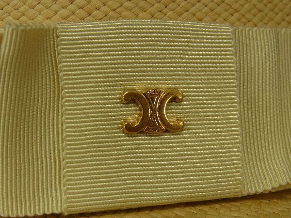 □新品□未使用□ CELINE セリーヌ トリオンフ ストロー100％ 中折れ