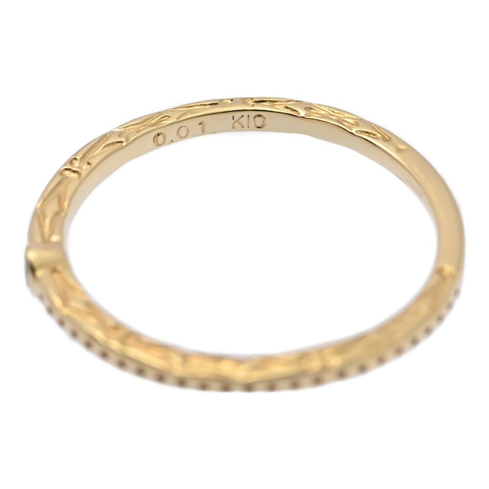 agete【アガット】一粒ダイヤ0.1ct k18イエローゴールド