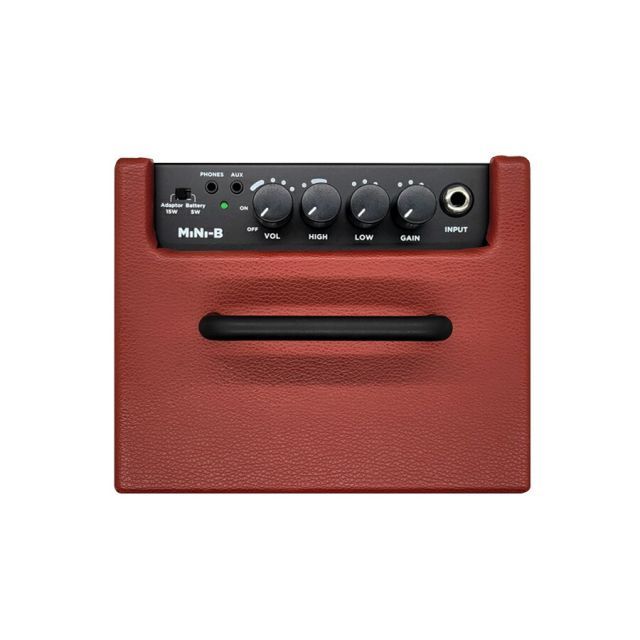 ベース アンプ MODEGEAR MINI-B レッド ATHM20X ヘッドホン クロス 小型 超軽量 低音域もしっかり再 生できる家庭用ベースアンプ