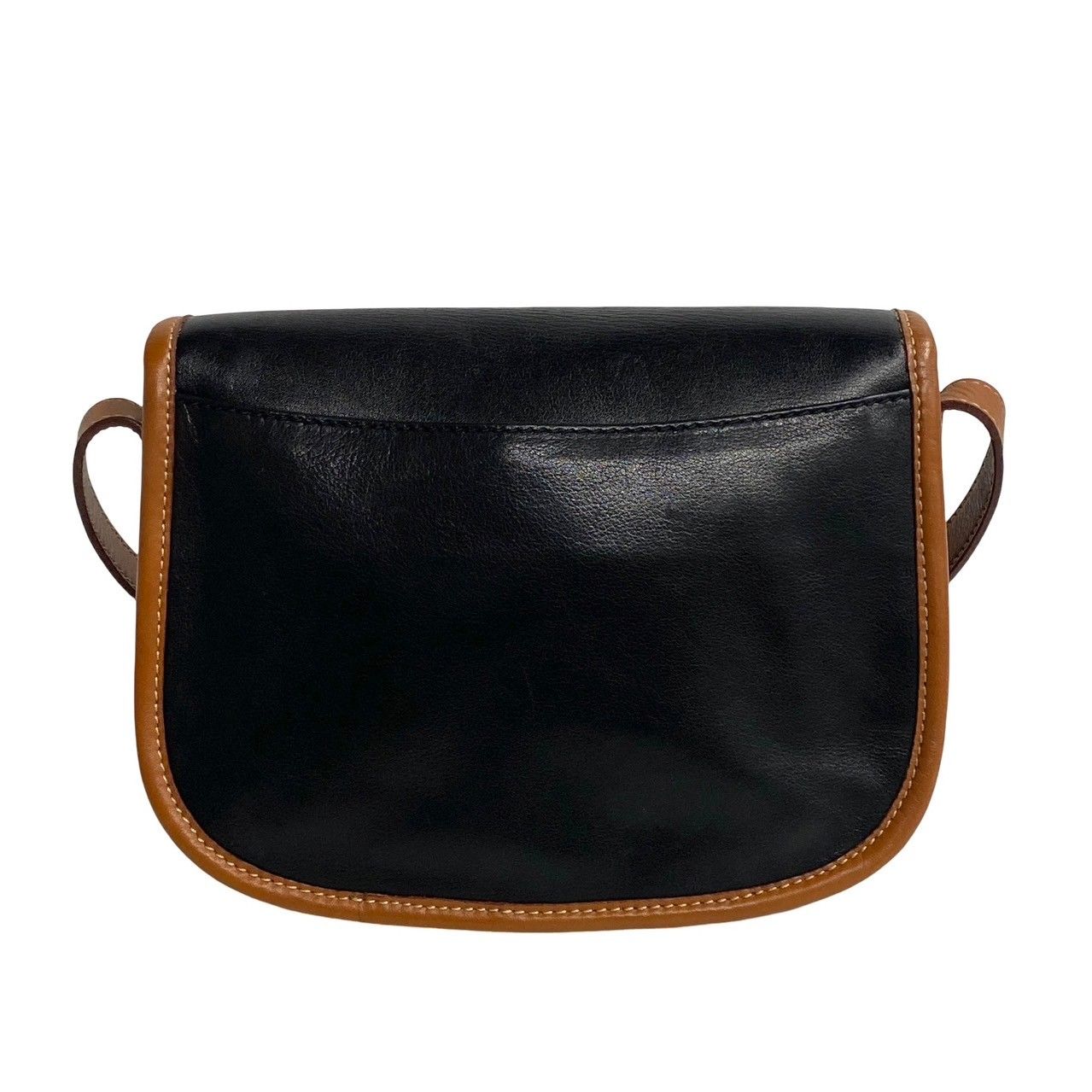 ほぼ未使用 箱 袋付 CELINE セリーヌ ヴィンテージ リング 金具 レザー 