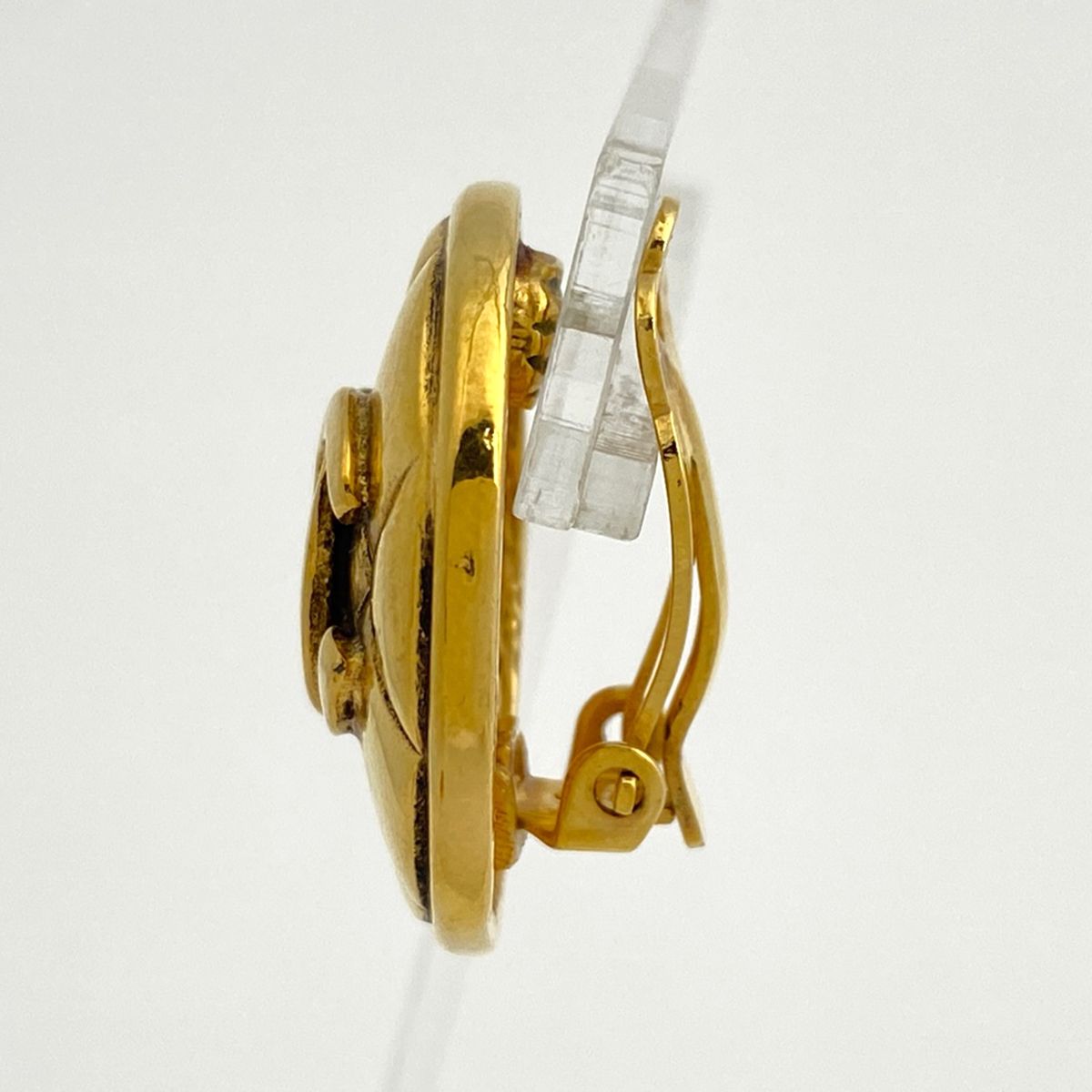 シャネル CHANEL ココマーク ラウンド イヤリング 丸型 マトラッセ イヤリング GP ゴールド レディース