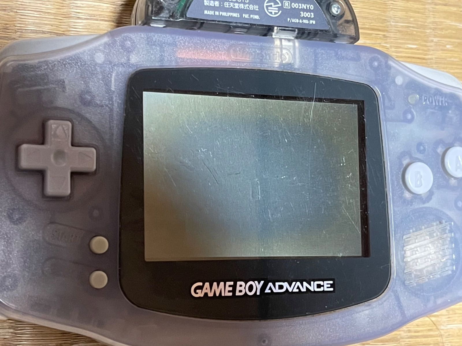ジャンク ゲームボーイアドバンス ミルキーブルー GBA 通電不可 