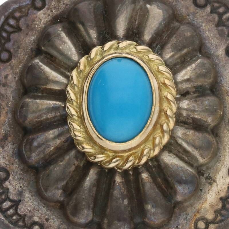 ゴローズ 金縄ターコイズ付きフラワーコンチョトップ ネックレストップ