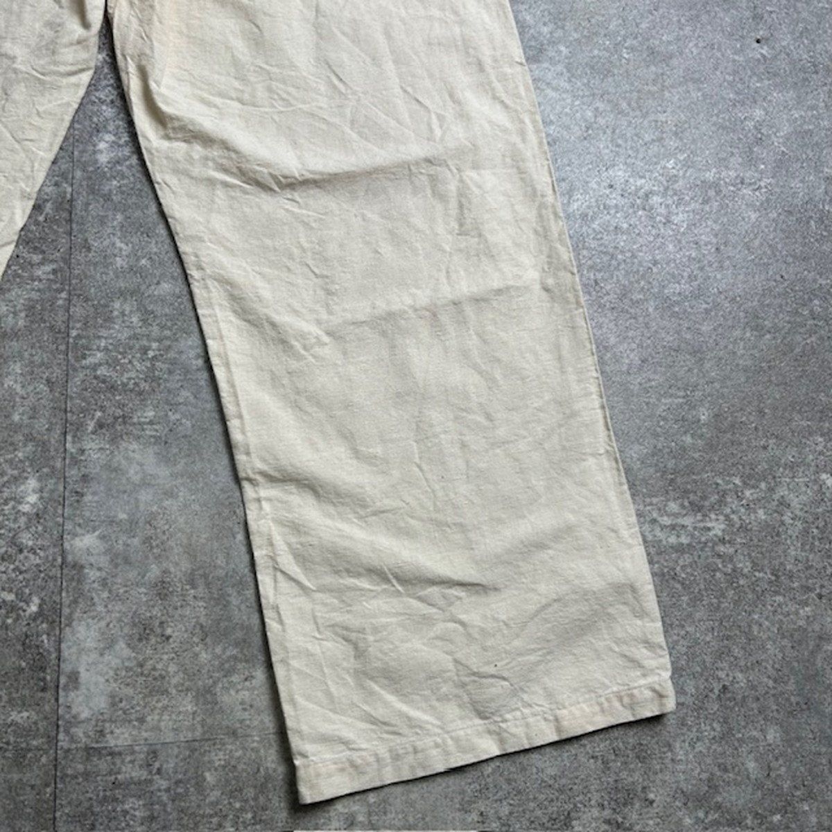 50's フランス軍 リネンパンツ ホスピタルミリタリー 50's フランス軍 ホスピタルパンツ リネン EURO VINTAGE ユーロ