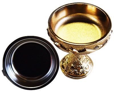 仏壇・仏具 蓮仏器 おぼくさん入れ 仏飯器 日本製の高岡仏具 12 (高5.2×巾4.4cm) 金色