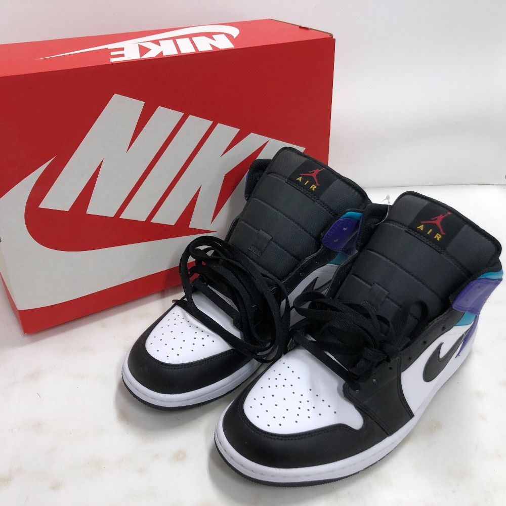 02w11578 AIR JORDAN 1 MID エアジョーダン1ミッド   ホワイト  28.5cm ベトナム製 メンズ  箱あり  スニーカー  DQ8426-154  【中古品】
