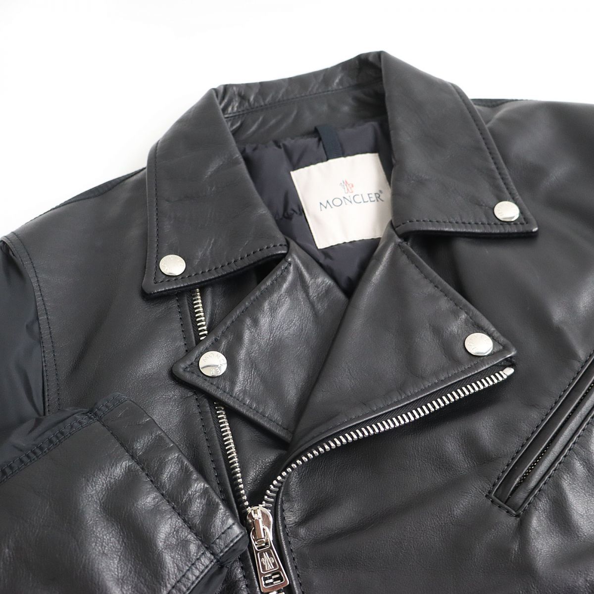 MONCLER MASSART ダウンジャケット ダブルライダースジャケット