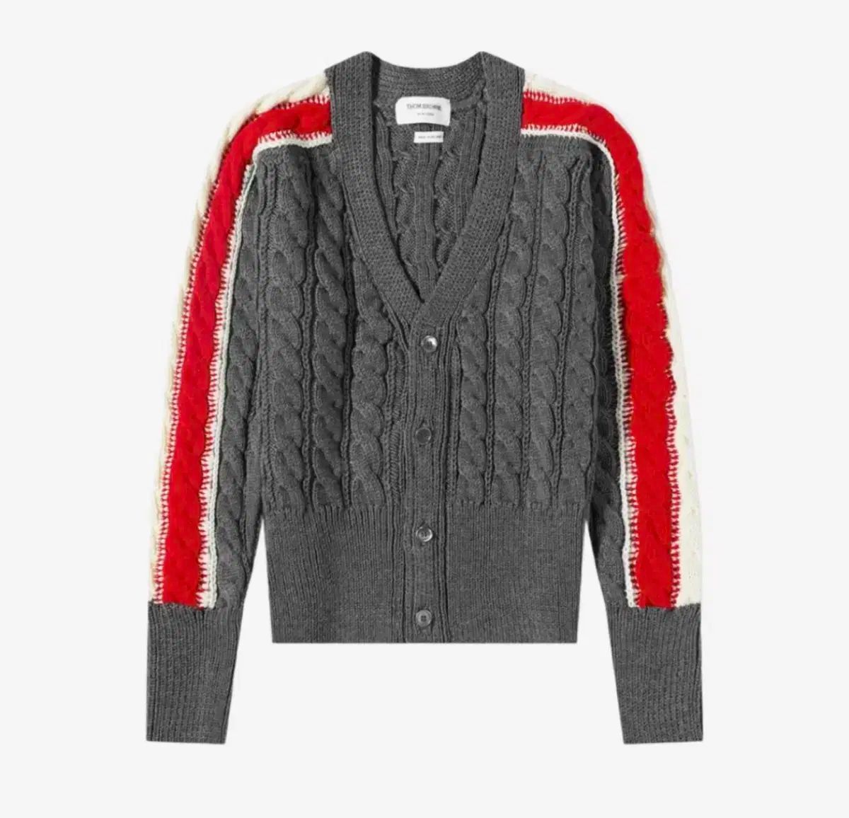 トムブラウン　黒 ボタン付きカーディガン ストライプ 中古・古着通販】Thom Browne (トムブラウン) 4BAR ストライプ