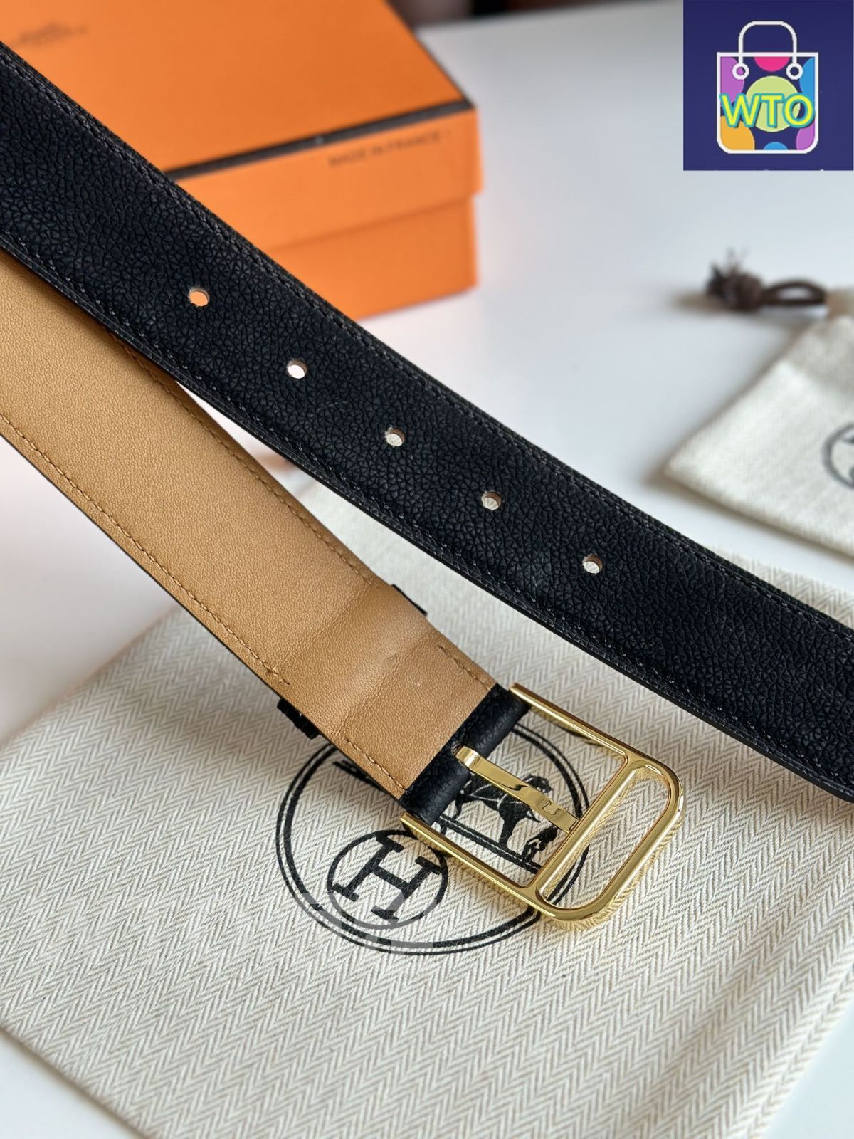 HERMES エルメス ベルト HERMES エルメス Hロゴ ◯Z刻印入り レディースベルト ゴールド