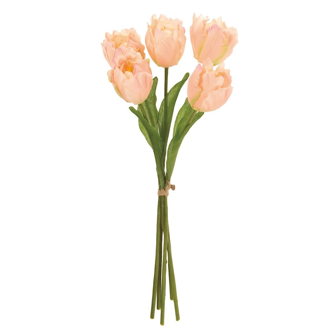 数量 MAGIQ エリーチューリップバンドル 造花 ピーチピンク花径４ 花丈４ Ｌ２９ｃｍ 東京堂 006