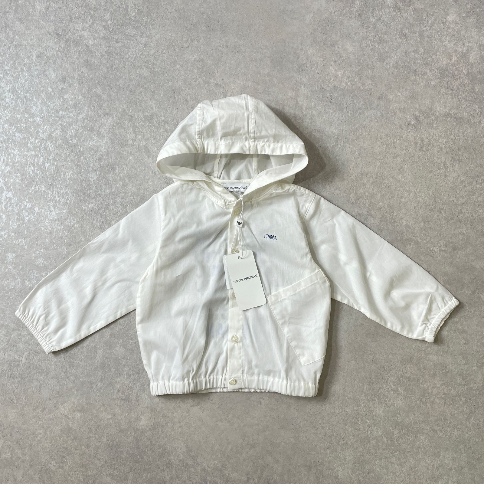 新品 EMPORIO ARMANI キッズ ベビー 70cm ~ 80cmロゴプリント コットン 