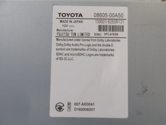 トヨタ 純正ナビ NSZT-W66T 08605-00A50 地図SDカードなし