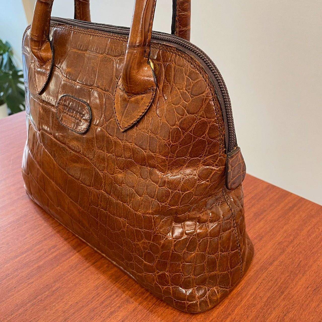 729 美品 BALLY バリー クロコ型押しレザー ハンドバッグ 手提げバッグ 