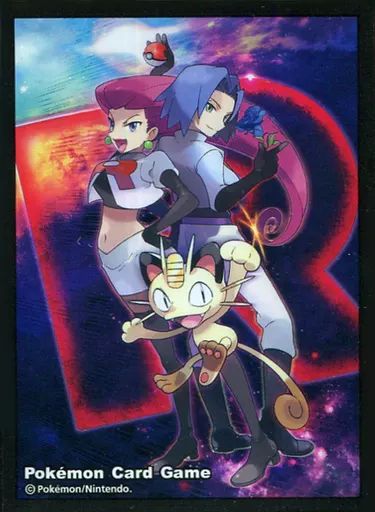 【中古】サプライ ポケモンカードゲーム デッキシールド(スリーブ) ロケット団 ポケモンセンター限定