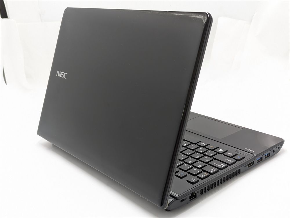 激安 15.6型 ノートパソコン ブラック NEC PC-LS550RSB 中古美品 第4世代Core i5 4GB BD-RE 無線 Webカメラ Windows11 Office済 保証付き