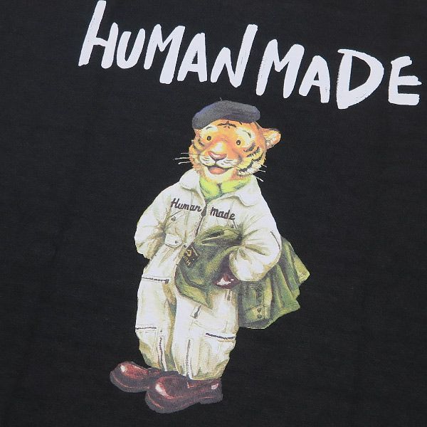 HUMAN MADE TIGER L/S Tシャツ ヒューマンメイド XL HUMAN MADE TIGER L/S T-SHIRT - BLACK / Sサイズ ヒューマン