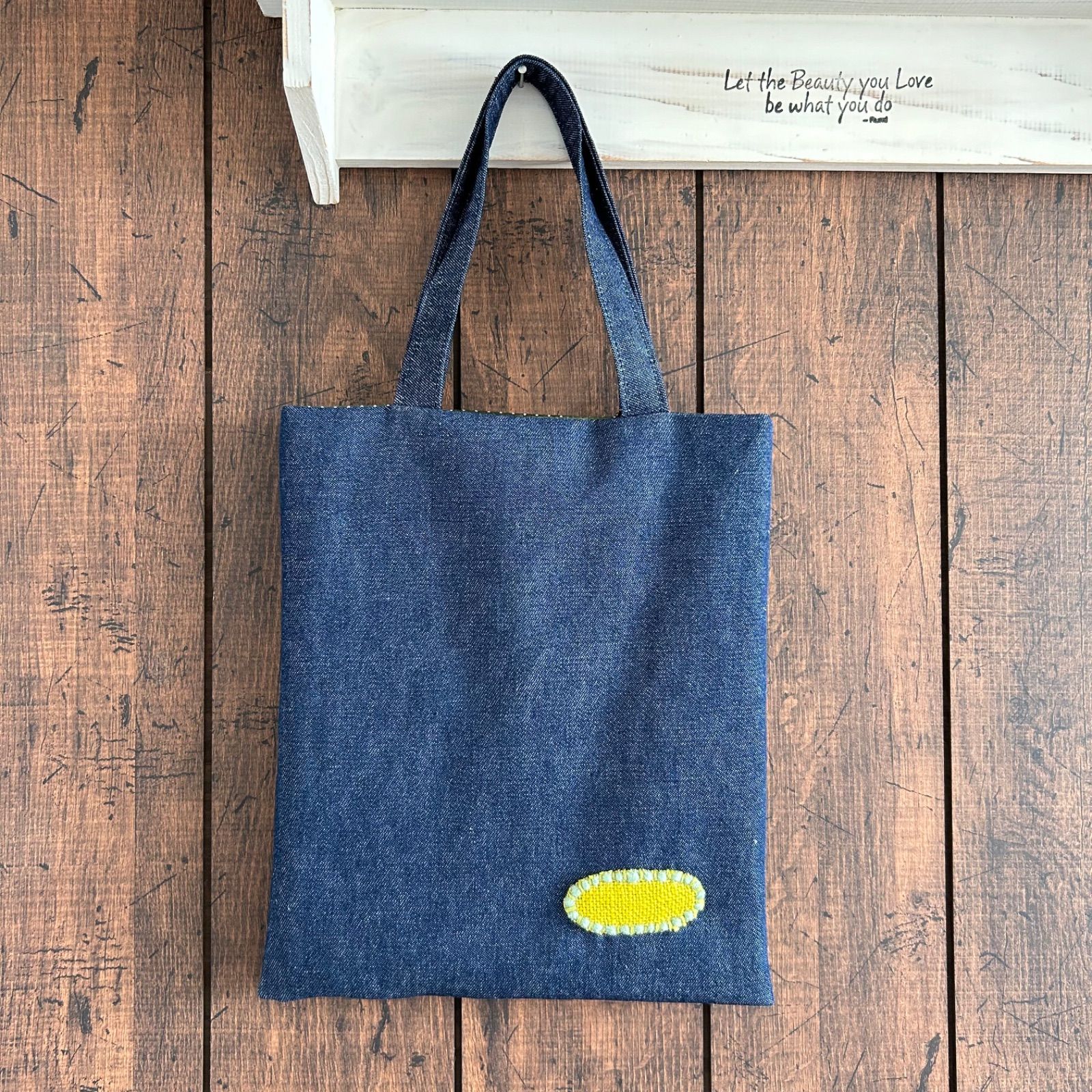 ハンドメイド【ミナペルホネン】ミニバッグ 布バッグ バッグ 手提げ 布 