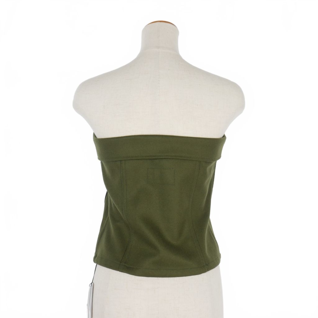 未使用品 ハイク HYKE 24AW WOOL STRAPLESS TOP ウール ビスチェ S オリーブ 緑 17458-0101 レディース ハイク HYKE 24AW WOOL STRAPLESS TOP ウール ビスチェ S