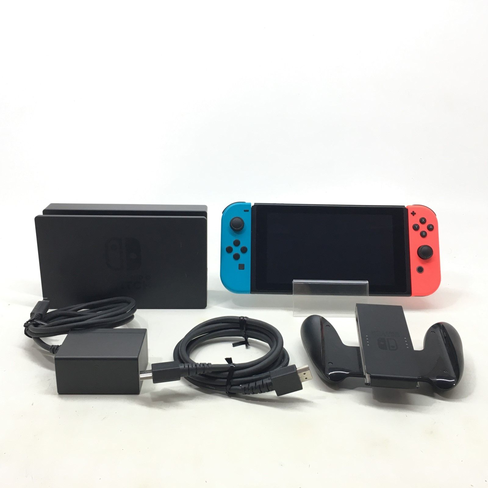 01w-3902 〇 Nintendo Switch本体 XAJ 初期型 Joy-Con L ネオンブルー| R ネオンレッド ニンテンドースイッチ 動作 済み