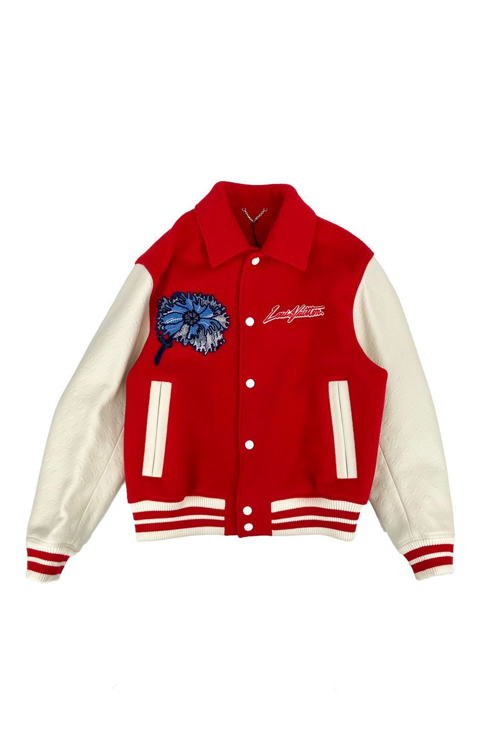 Louis Vuitton LV x YK Psychedelic flower embroidered varsity ...