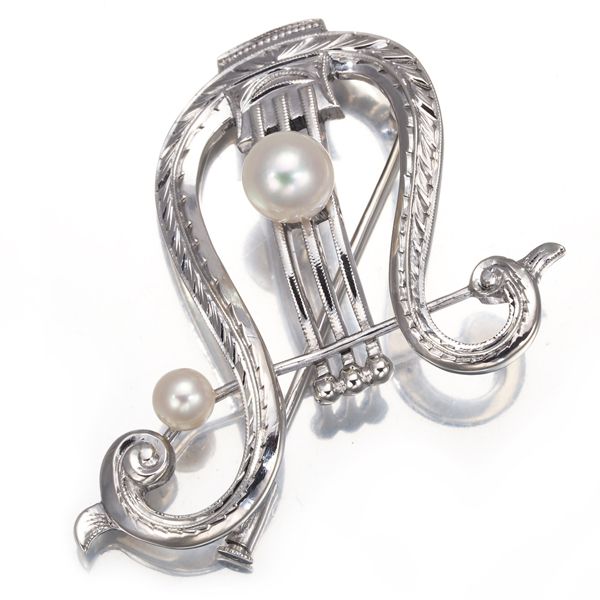 美品です❤︎ ミキモト　パール　本真珠　ブローチ　② MIKIMOTO - ミキモト ブローチ パール 真珠 3.7-5.0 ダイヤ