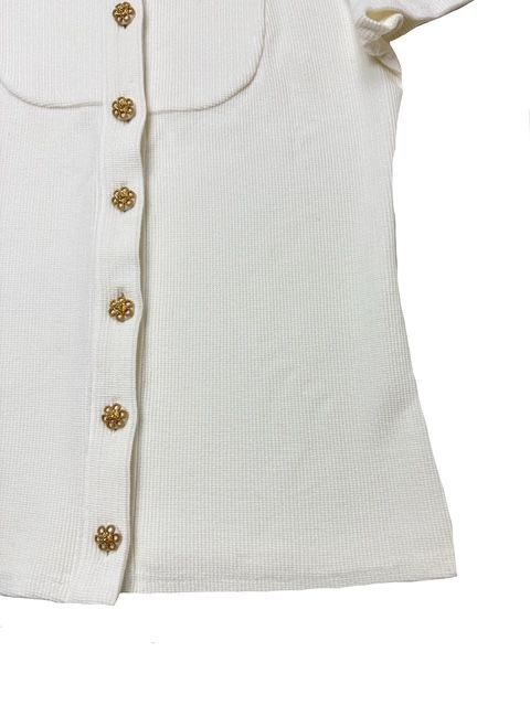 15Aザルツブルクライン獅子ボタン付コットンブラウス