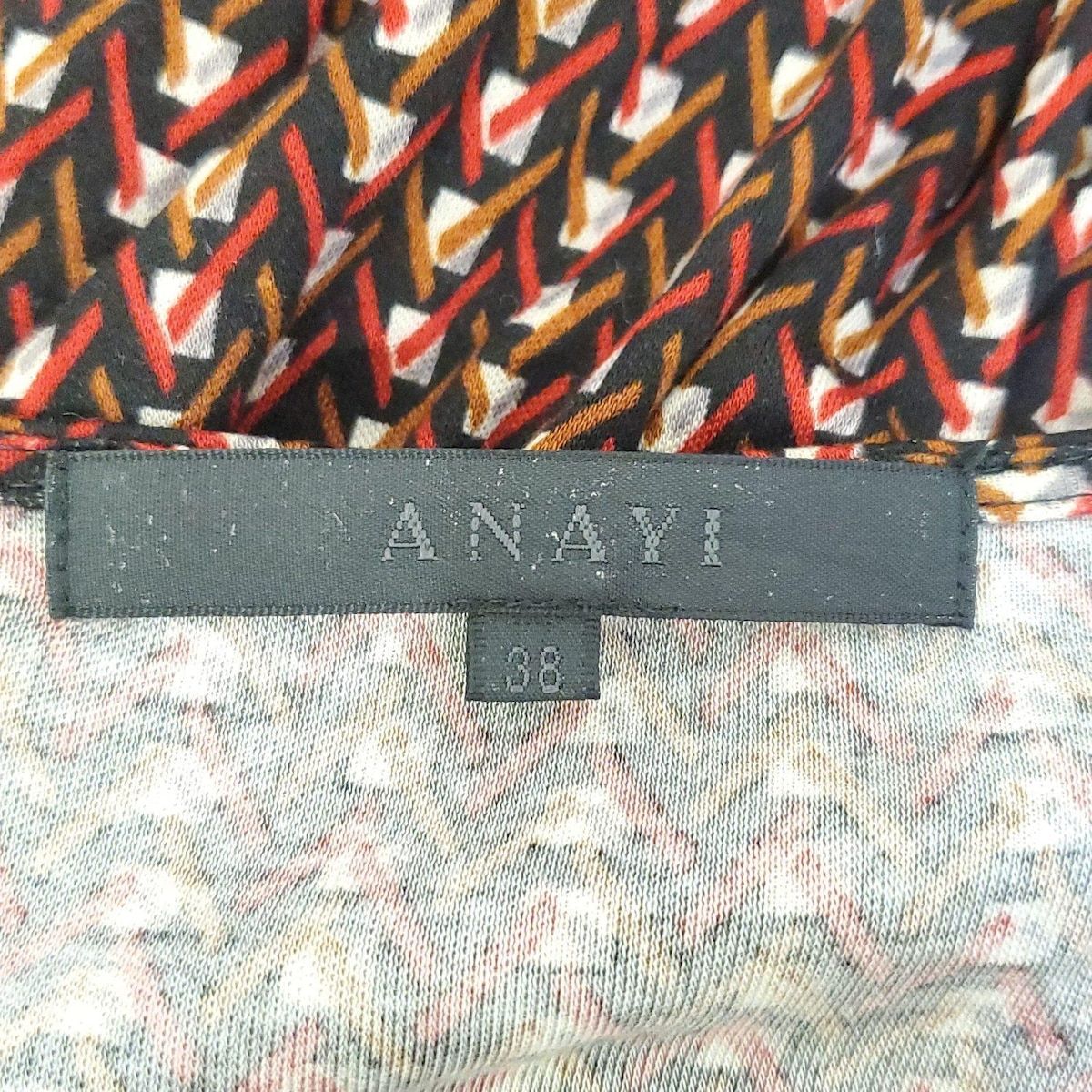 [美品] ANAYI ツーピース 38 ANAYI(アナイ) ワンピース サイズ38 M レディース - 黒×レッド
