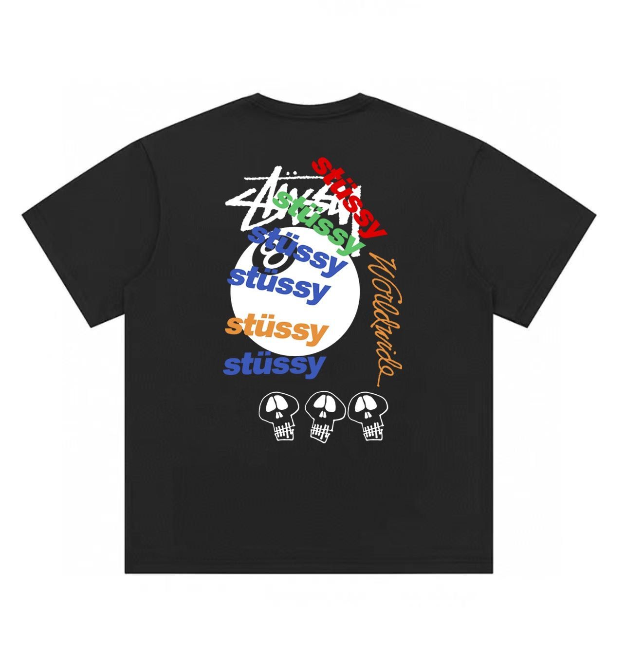 Stussy Stussyストリートグラフィティクルーネック半袖Tシャツ