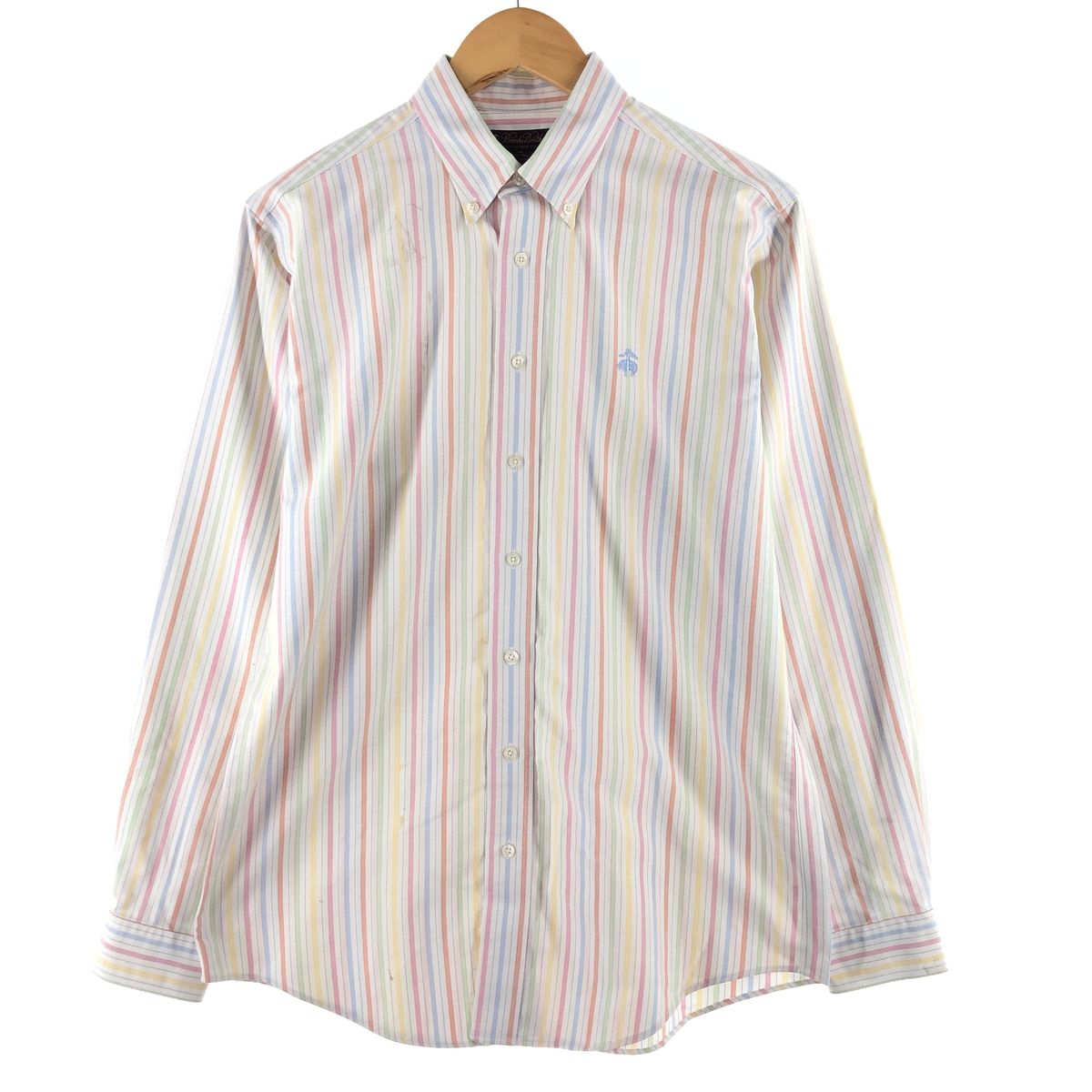 古着 ブルックスブラザーズ Brooks Brothers Est.1818 長袖 コットンストライプシャツ メンズM相当 /eaa566033 BROOKS BROTHERS 古着 ブルックスブラザーズ Brooks Brothers