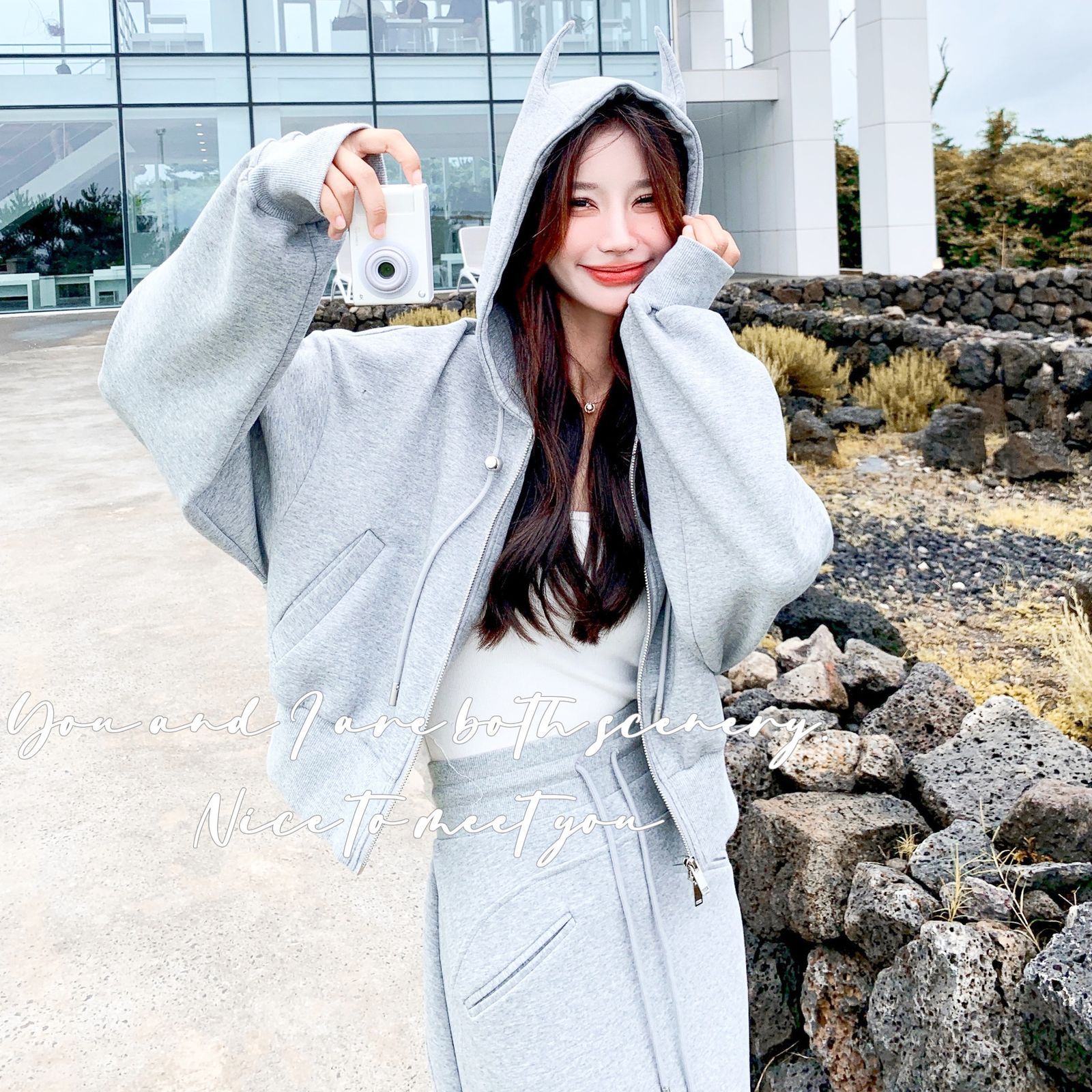 セットアップ スウェット フーディ ロングスカート 二点セット 秋 カジュアルFS 5359