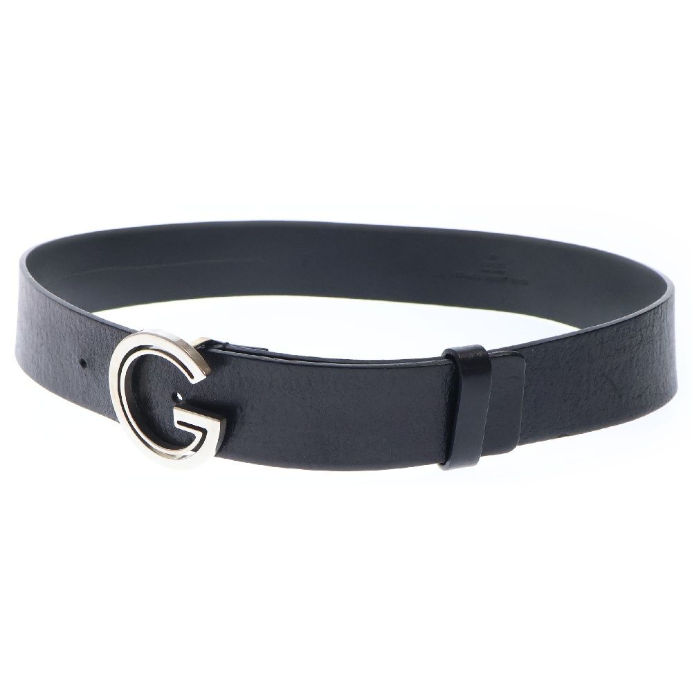 GUCCI (グッチ) Gバックル レザーベルト レディース ブラック 154615・486539・80t・32
