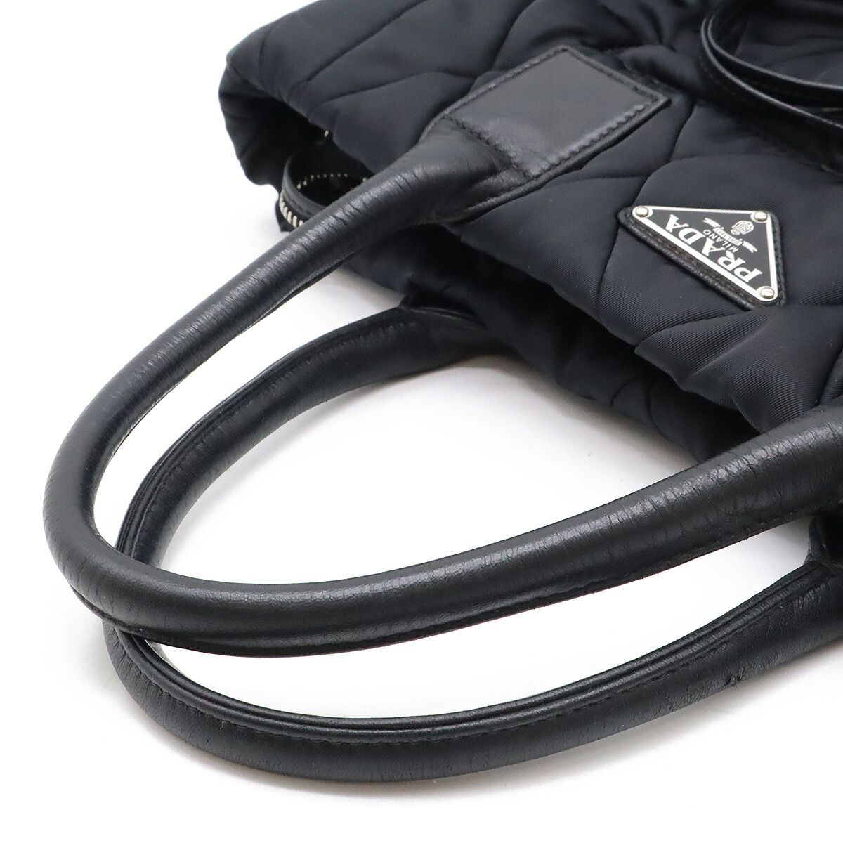 美品 PRADA ブラック キルティング ハンドバッグ PRADA プラダ トートバッグ 2WAY ショルダーバッグ キルティング
