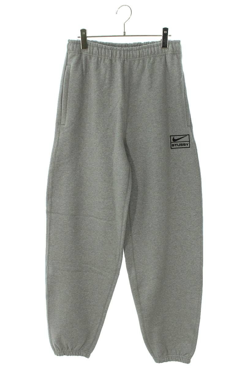 ナイキ ×ステューシー STUSSY  Fleece Pants DO9340-063 ロゴ刺繍スウェットロングパンツ メンズ XL