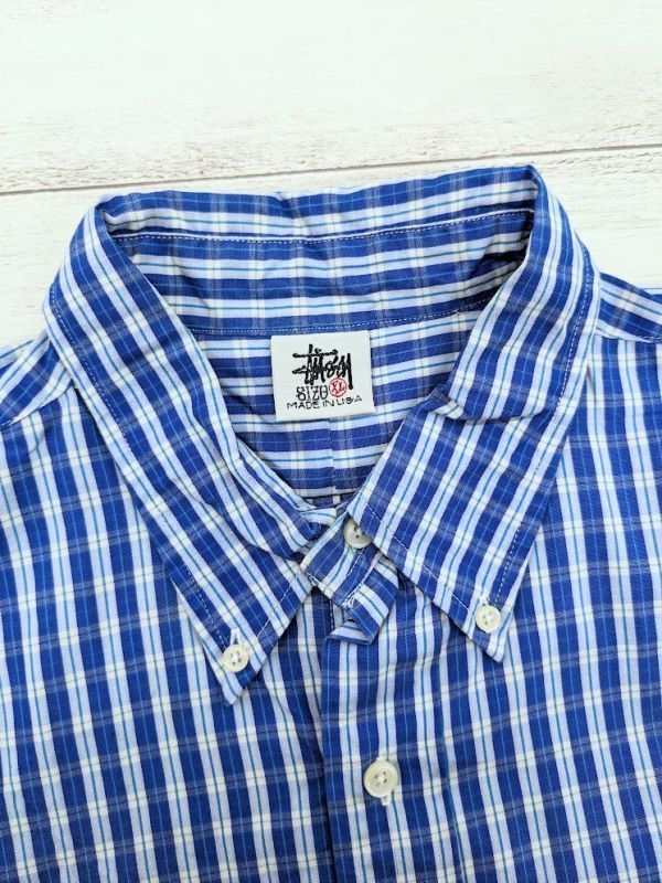 90s old stussy shirt 半袖　ボタンシャツ　デッドストック 90s old stussy shirt 半袖 ボタンシャツ デッドストック - メルカリ