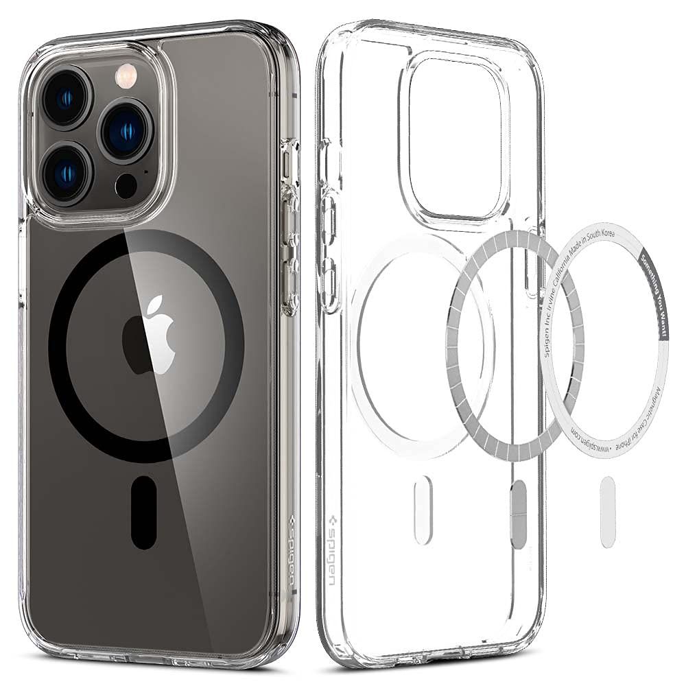 Spigen iPhone13Proケース MagSafe マグネット搭載 2重構造 米軍MIL規格取得 耐衝撃 すり傷防止 マグセーフ 適用カバー 黄ばみ無し ワイヤレス充電対応 ウルトラ・ハイブリッド マグ ACS03268 (ブラック