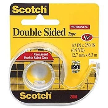 3M 両面テープ ディスペンサー付き パーマネント 0.5×250インチ クリア 2個セット