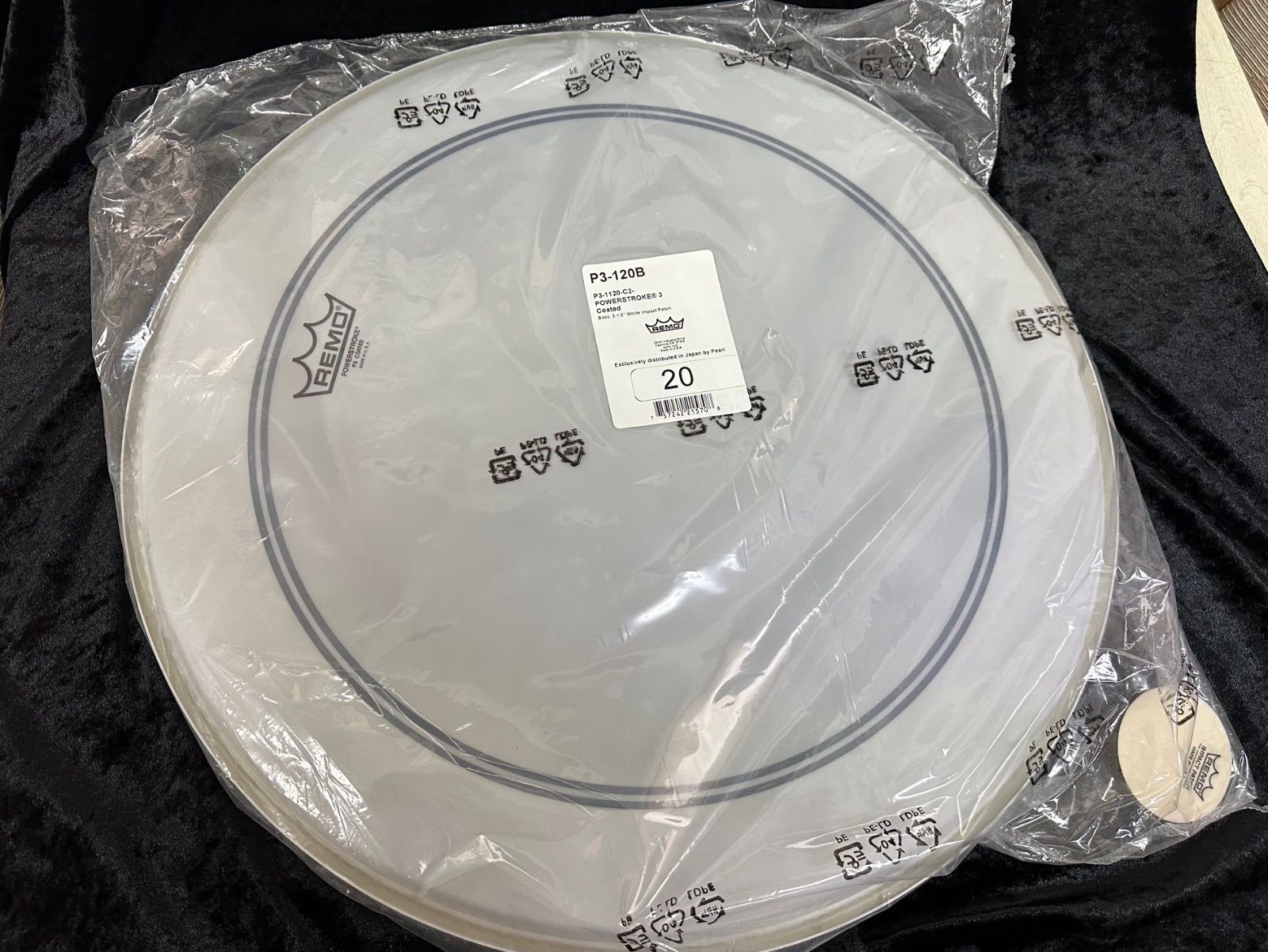 REMO レモ ドラムヘッド 20インチ POWERSTROKE 3 COATED P3-120B