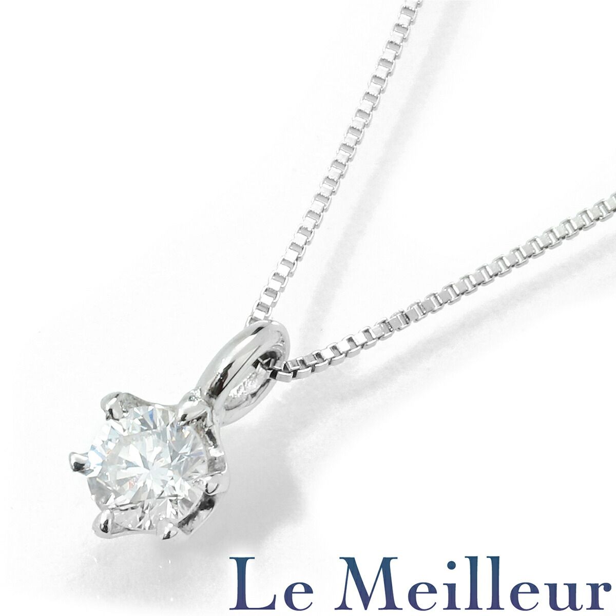 シルマール 一粒ペンダントネックレス ダイヤモンド K18 SILMAR 中古  