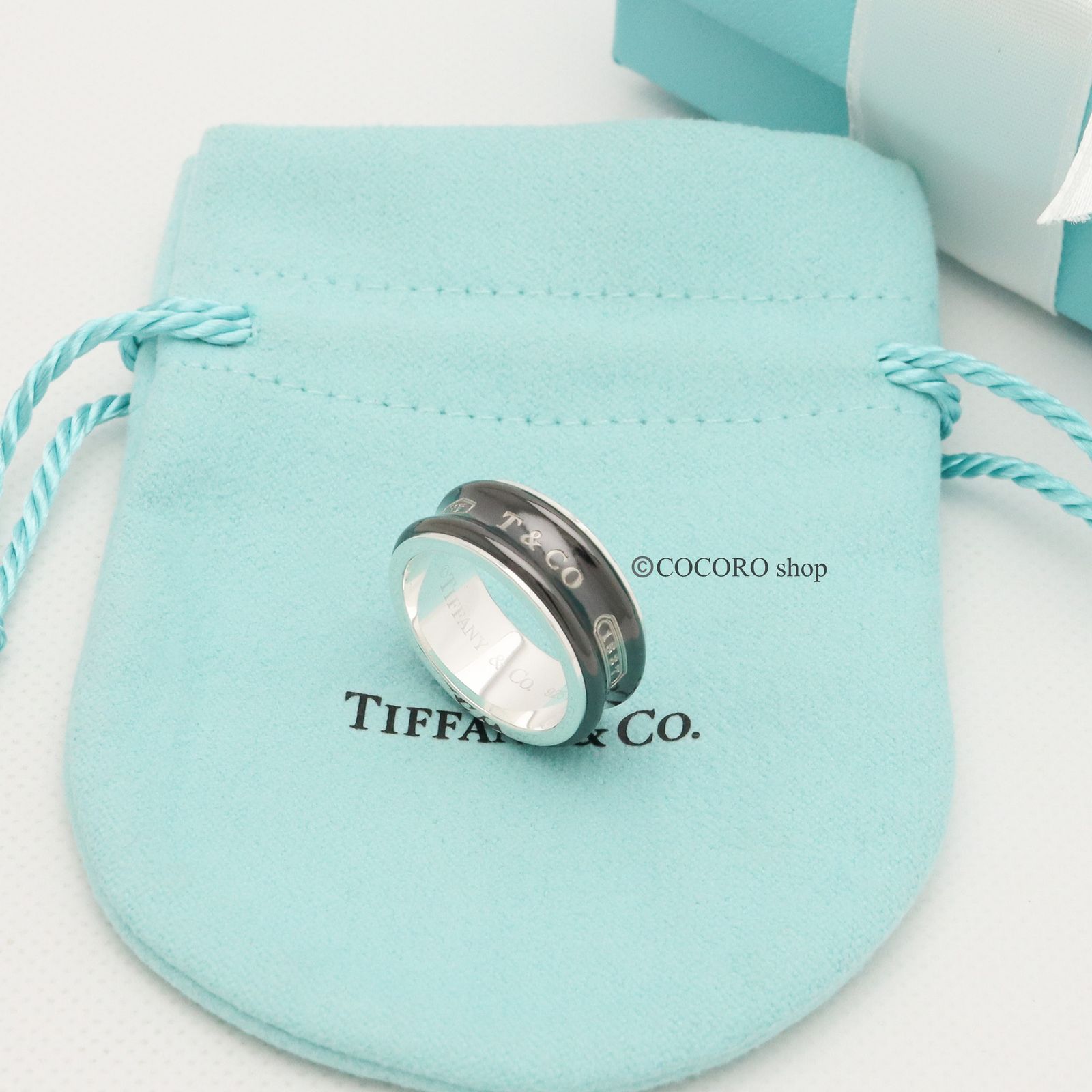 【美品】TIFFANY＆Co. 1837 チタン リング AG925