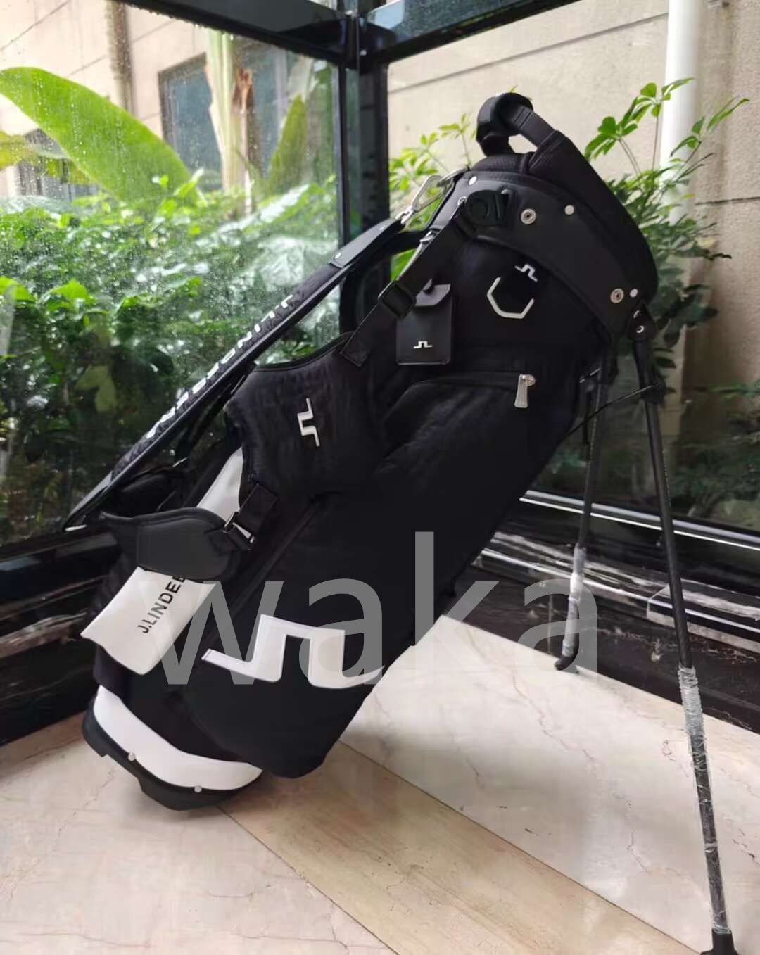 ジェイリンドバーグJLINDEBERG キャディバッグ ブラックキャンバス