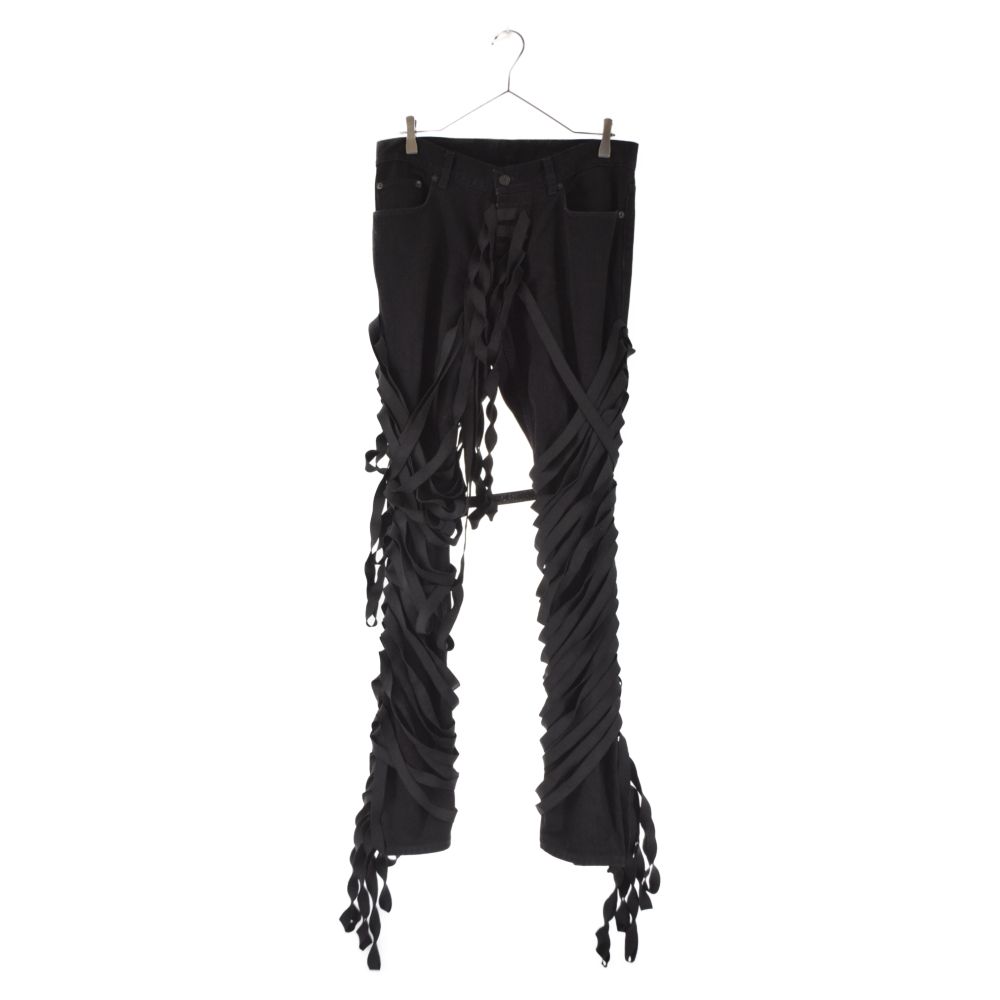 HELMUT LANG (ヘルムートラング) 04SS BONDAGE PANTS SAMPLE ボンテージパンツ ゴム巻き サンプル ブラック -  メルカリ