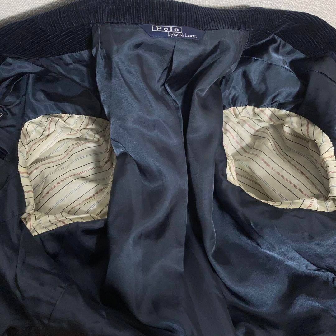 美品】RALPH LAUREN テーラードジャケット 太畝コーデュロイ 紺 - メルカリ