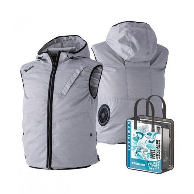 山真製鋸 空調ウェア DCV2-S-LL-SET LLサイズ ベスト 爆風ファンバッテリーセット 神風 12V KBF12V-KIT DCVウェア YAMASHIN