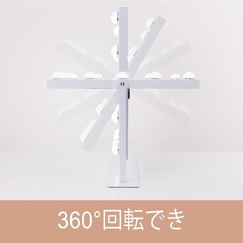 Hansong 化粧鏡 女優ミラー ハリウッドミラー 卓上ミラー ライト付き LED 電球 明るさ調節 三色切替 無段階調光 記憶機能付き 鏡 卓上 LED ミラー 360度回転 給電式 30 41cm 白 0 USTAUSTRALIA_COM_AU
