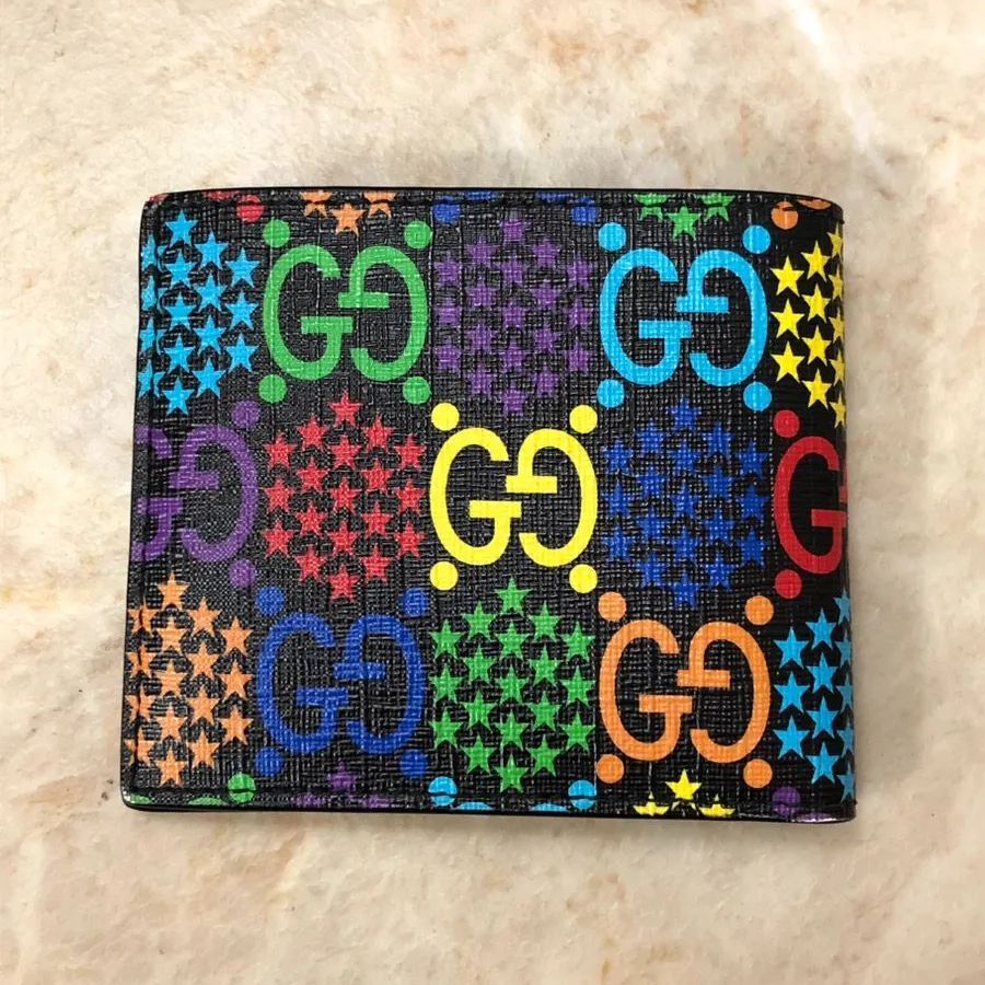 GUCCI グッチ GG サイケデリック 二つ折り 札入れ マルチカラー - メルカリ