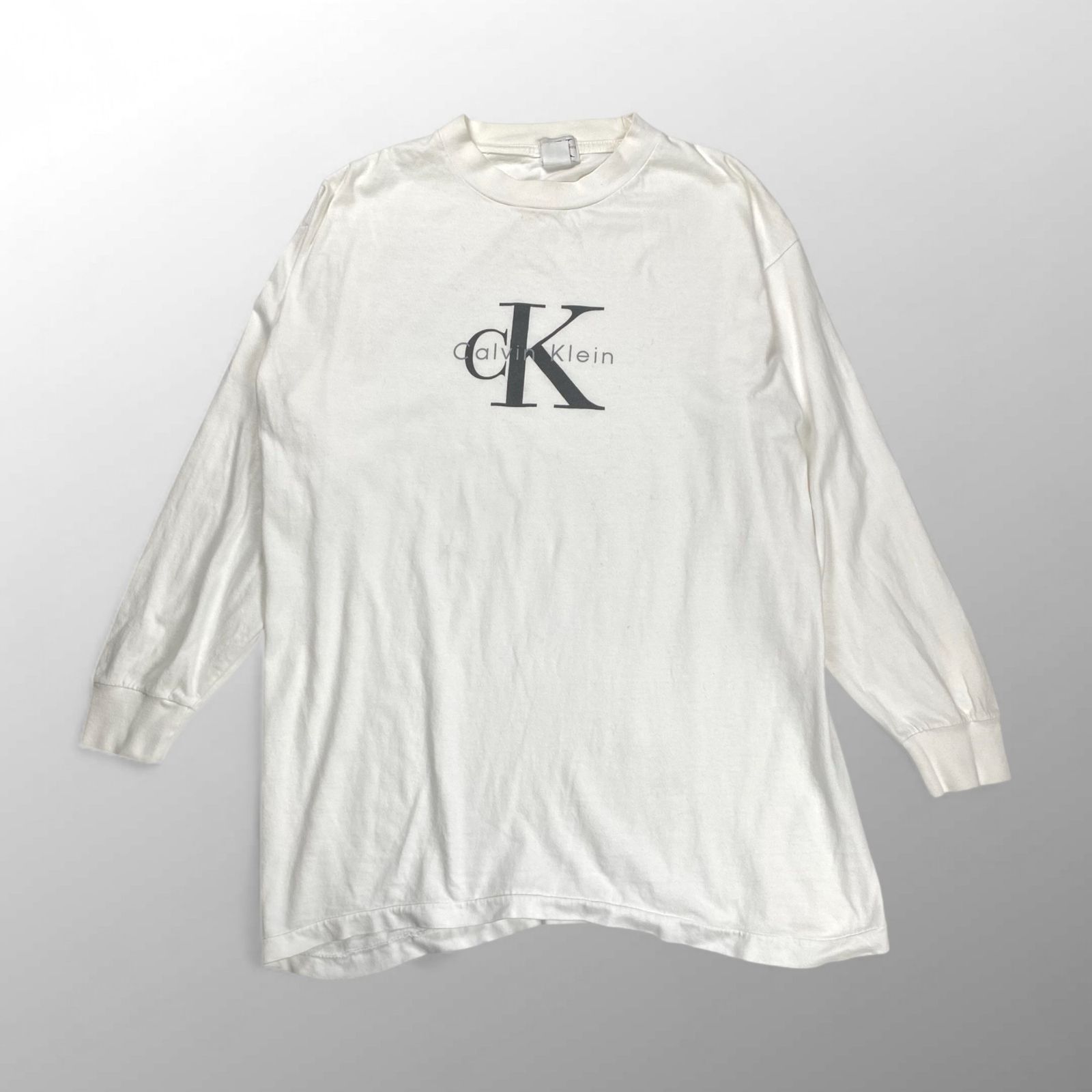   Jeans CKロゴ長袖カットソー ホワイト 90s ck CALVIN KLEIN jeans カルバンクライン ジーンズ / CKロゴ