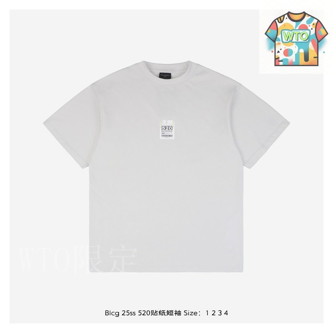 今日WTO】Balenciaga バレンシアガ 25ss 520 タグデザイン T