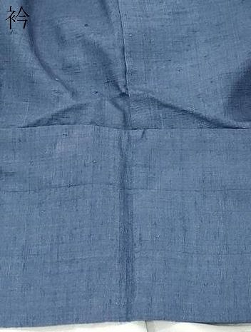平和屋着物○上質な紬 色無地 深縹色 やまと誂製 正絹 逸品